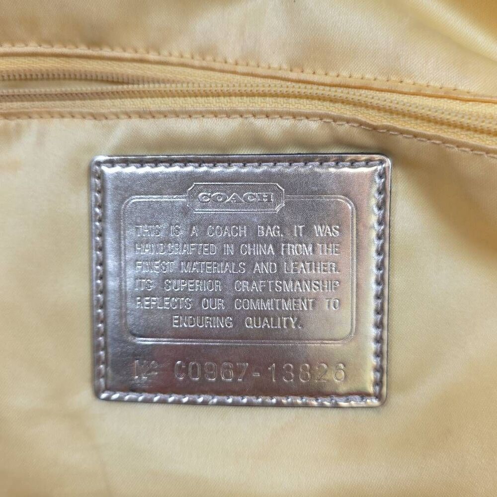 Coach RARE Poppy Pink/Gold OP Art Glam Tote Bag - Picture 15 of 15